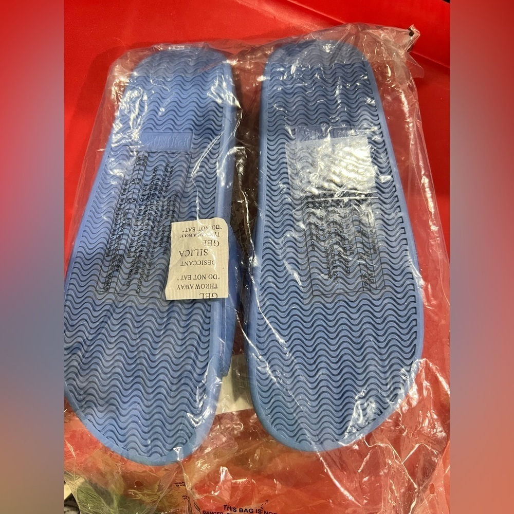NEW NWT‎ VS Victoria secret blue slides sandals M medium 7/8 - Picture 8 of 8